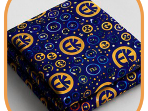 Anniversary Cloth - Blue Background - 12 Yards (Full Piece)